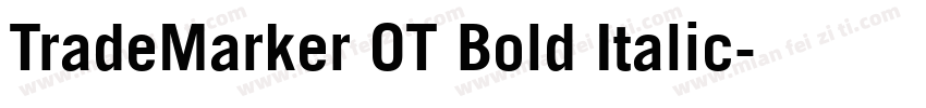 TradeMarker OT Bold Italic字体转换